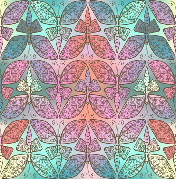 Seamless pattern with butterfly. Abstract seamless butterfly ornament. — Zdjęcie stockowe