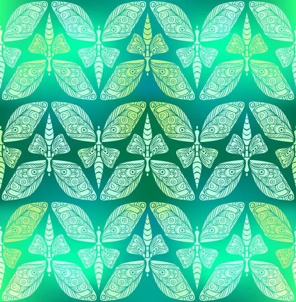 Seamless pattern with butterfly. Abstract seamless butterfly ornament. — Stockfoto