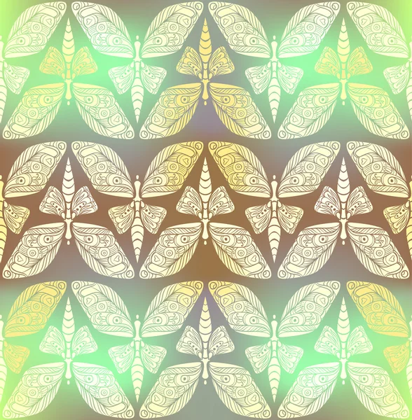 Seamless pattern with butterfly. Abstract seamless butterfly ornament. — 스톡 사진