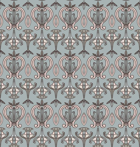  Seamless Art Nouveau Pattern. Vintage wallpaper