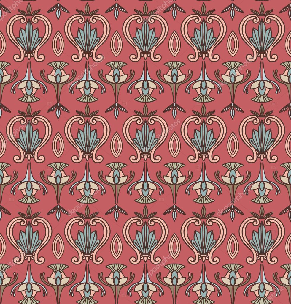 Seamless Art Nouveau Pattern Vintage Wallpaper Stock Photo Image By C Freire 68332757