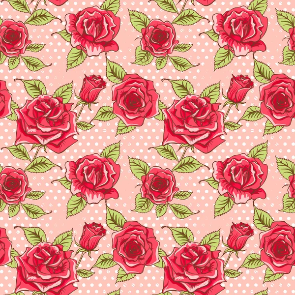 Винтажные розы. Цветочный бесшовный узор — стоковое фото