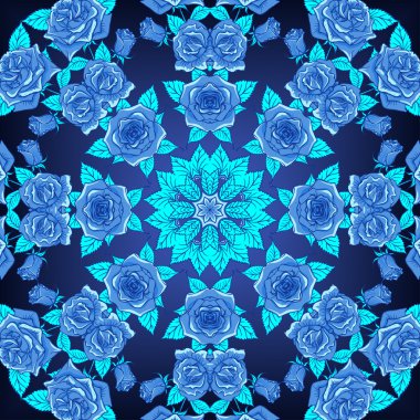  Beautiful Roses Background. Floral Seamless Pattern with many details