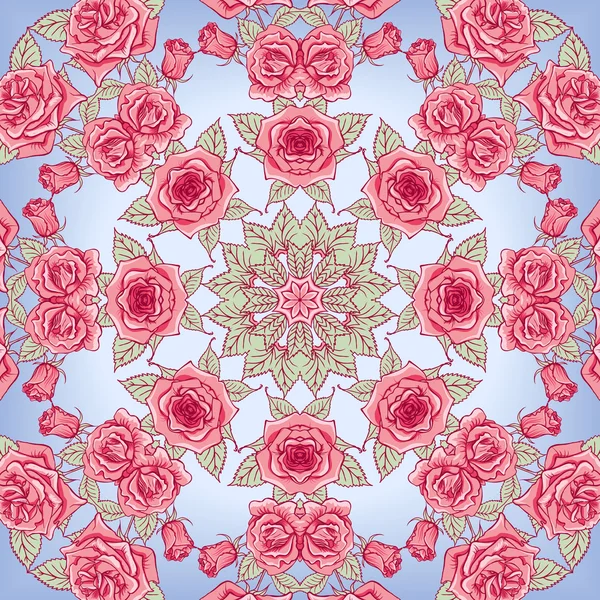 Beautiful Roses Background. Floral Seamless Pattern with many details — Zdjęcie stockowe