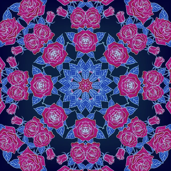 Schöne Rosen Hintergrund. florales nahtloses Muster mit vielen Details — Stockfoto