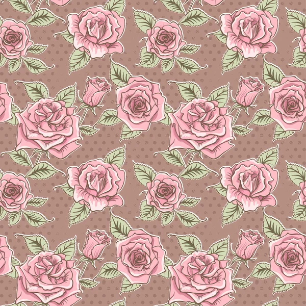 Beautiful Vintage Roses Background. Floral Seamless Pattern — ストック写真