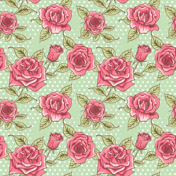 Beautiful Vintage Roses Background. Floral Seamless Pattern — ストック写真