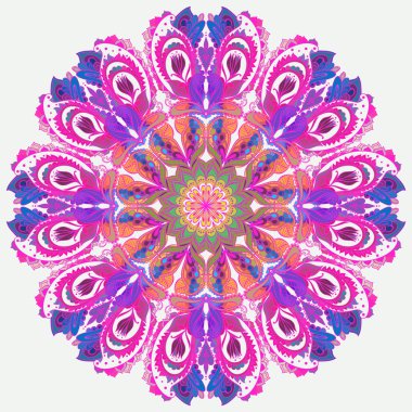 Vektör Mandala arka plan. Yuvarlak Hint süsleme desen