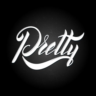 Güzel - vektör yazı, kaligrafi Word tebeşir tahtası üzerinde