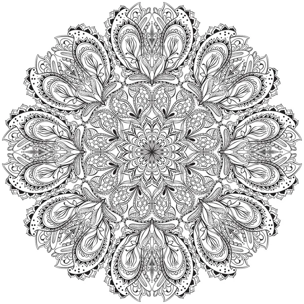 Vector Mandala. Ronde Hindi Ornament patroon — Stockvector