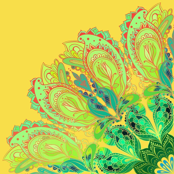 マンダラのベクトルの背景。丸い飾り、インド パターン — ストックベクタ