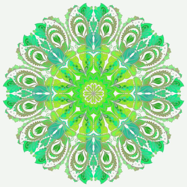 Vector Mandala fondo. Patrón de ornamento indio redondo — Vector de stock