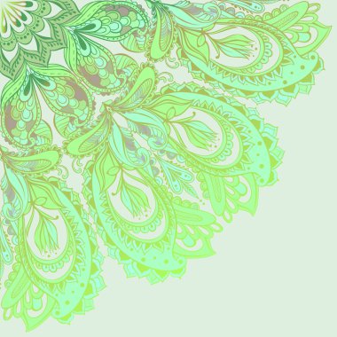 Vektör Mandala arka plan. Yuvarlak Hint süsleme desen