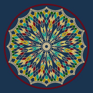 Mandala. Düş kapanı. Etnik dekoratif öğeler. Islam, Arapça, Indian, Osmanlı motifleri.
