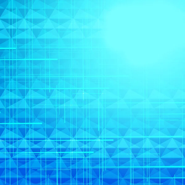 Dreiecke blauer Hintergrund mit Linien, leicht alle editierbar — Stockvektor