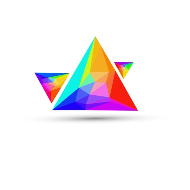 Çokgen Logo teknoloji simge kolay düzenlenebilir