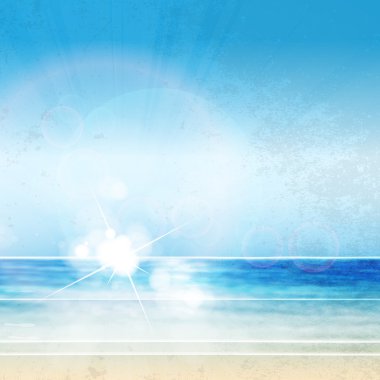 gökyüzü yaz poster, kolay düzenlenebilir