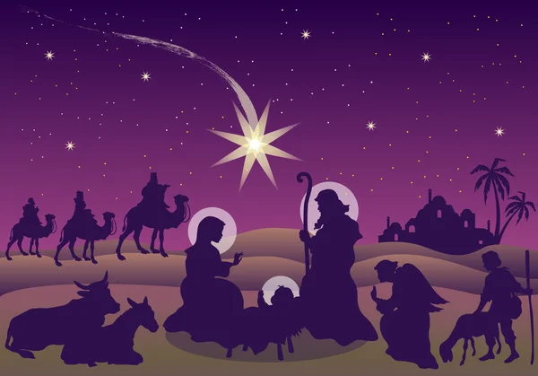 Nativity Scene — Stock Vector