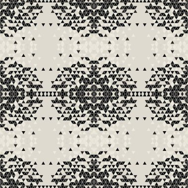 Siyah, beyaz, üçgen şekilli, modern geometrik, pürüzsüz desenli arka plan. Baskı ya da dijital kağıt için soyut ve zarif moda tasarımı dokusu. Kiremit mozaik deseni.