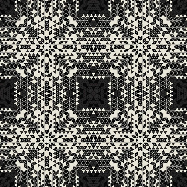 Moderne Einfache Geometrische Nahtlose Muster Hintergrund Mit Dreiecken Formen Schwarz — Stockfoto