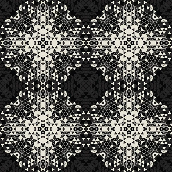 Modern Simple Geometric Seamless Pattern Background Triangles Shapes Black White — Stock Photo, Image