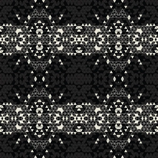 Modern Simple Geometric Seamless Pattern Background Triangles Shapes Black White — Stock Photo, Image