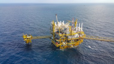 Üretim petrol ve gaz, petrol ve gaz endüstrisi ve sert iş için offshore inşaat platform, üretim platformu ve işlemi manuel ve otomatik işlev tarafından işlem.