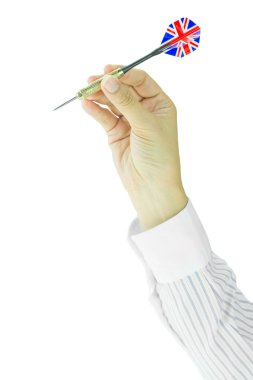 iş kavramı veya bir dart ve yatırım, yatırımcı dolar ya da banknot ile iş planlama kavramı atma bazı iş için planlama.