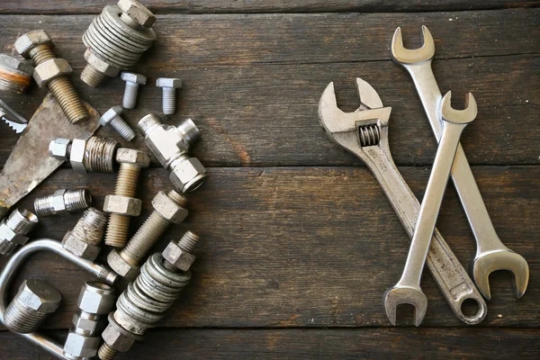 Hand gereedschap set of gereedschap instellen achtergrond, Tools in industrie baan voor algemene werkzaamheden of hard werken. — Stockfoto