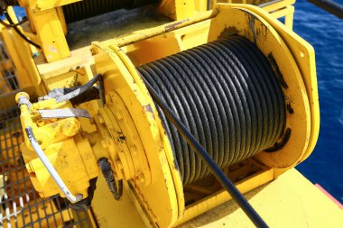 İnşaat petrol ve sondaj platformu platformu destek ağır yük, Transfer kargo veya sepet iş ekipmanı, ağır sanayi, petrol ve gaz platformu ağır iş, Offshore işlem platformunda vinç.