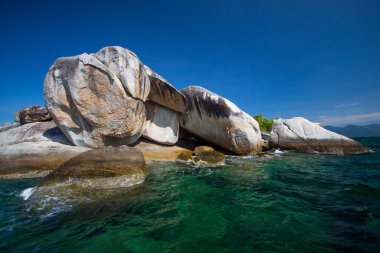 Havadan görünümü, güzel beach, Koh Lipe Satun, Tayland, Thailand, temiz su ve mavi gökyüzü mavi gökyüzünde karşı. Lipe Island, Tayland.