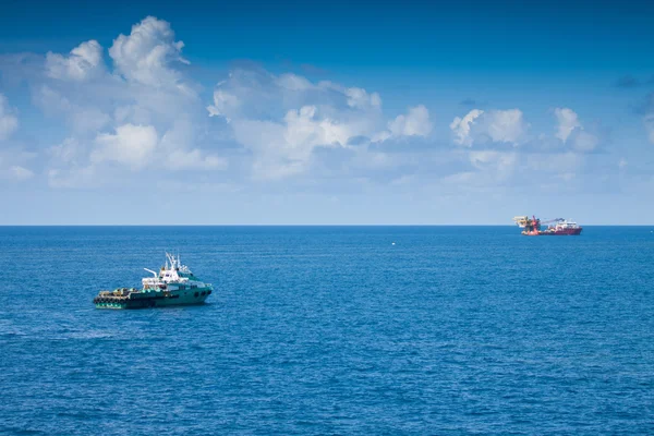 Livbåt eller mann-overbord-båt offshore, oppdragets sikkerhet i sjø – stockfoto