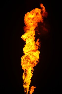 Gaz veya petrol Flare istasyonu, petrol ve doğal gaz inşaat yanan