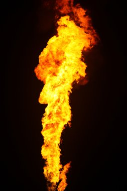 Gaz veya petrol Flare istasyonu, petrol ve doğal gaz inşaat yanan