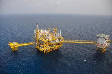 Körfez veya deniz, dünya enerji, Offshore petrol ve sondaj platformu inşaat petrol ve doğal gaz platformu.