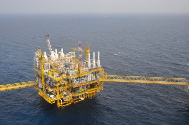 Körfez veya deniz, dünya enerji, Offshore petrol ve sondaj platformu inşaat petrol ve doğal gaz platformu.