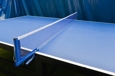 Masa Tenisi Spor arka planı, Net üzerinde Masa Tenisi kurulu.