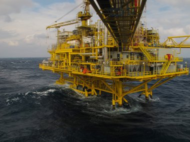 Körfez veya deniz, dünya enerji, Offshore petrol ve sondaj platformu inşaat petrol ve doğal gaz platformu.