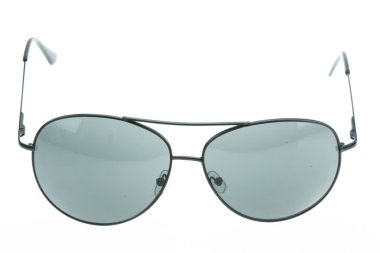 Beyaz arka plan üzerinde izole göz gözlük yakın çekim.