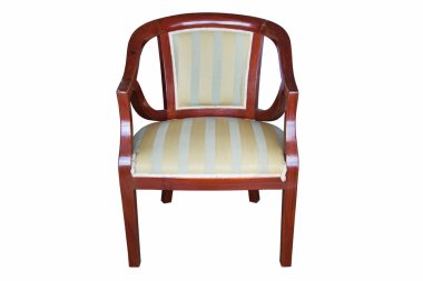 Beyaz arka planda, iç ekipman evde, Vintage sandalye Vintage lüks sandalye beyaz arka plan üzerinde izole..