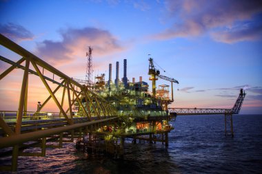 Petrol ve gaz platform veya inşaat platformu Körfez veya deniz, üretim süreci petrol ve gaz sanayî için