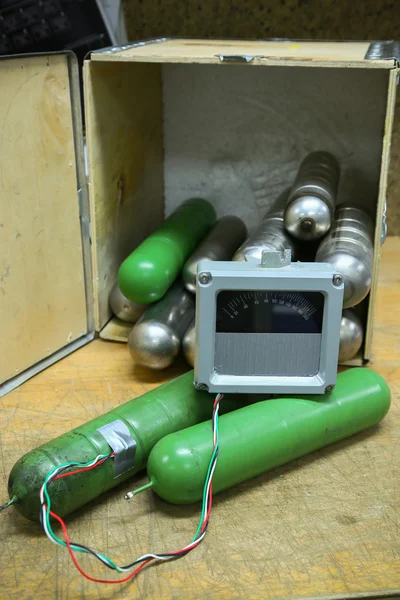 Time bomb, improvised explosive devices prepared for mission, bomb operation. — Stock Photo, Image