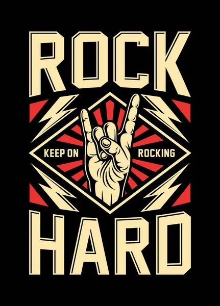 Rock Hand Segno Vettoriale Illustrazione — Vettoriale Stock