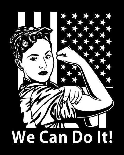 Vintage We Can Do It Poster Vector Illustration