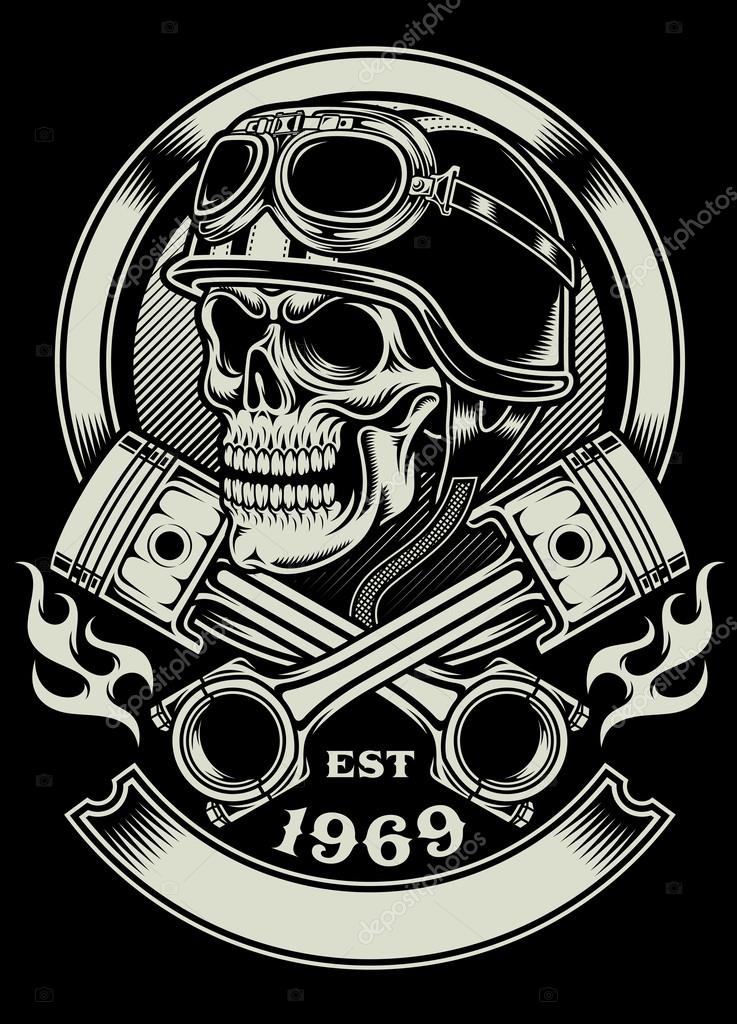 Skull and Piston Tattoo  Best Tattoo Ideas Gallery