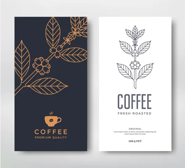 Design de embalagem café . — Vetor de Stock