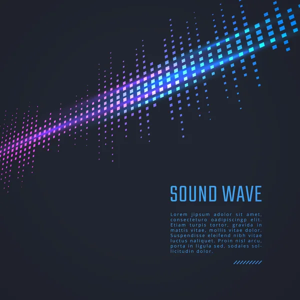 Sound wave background — Stock Vector