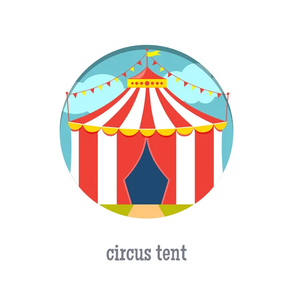 Circus tent illustratie — Stockvector