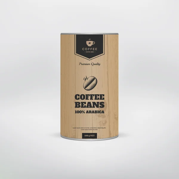 Emballage de café Mockup . — Image vectorielle