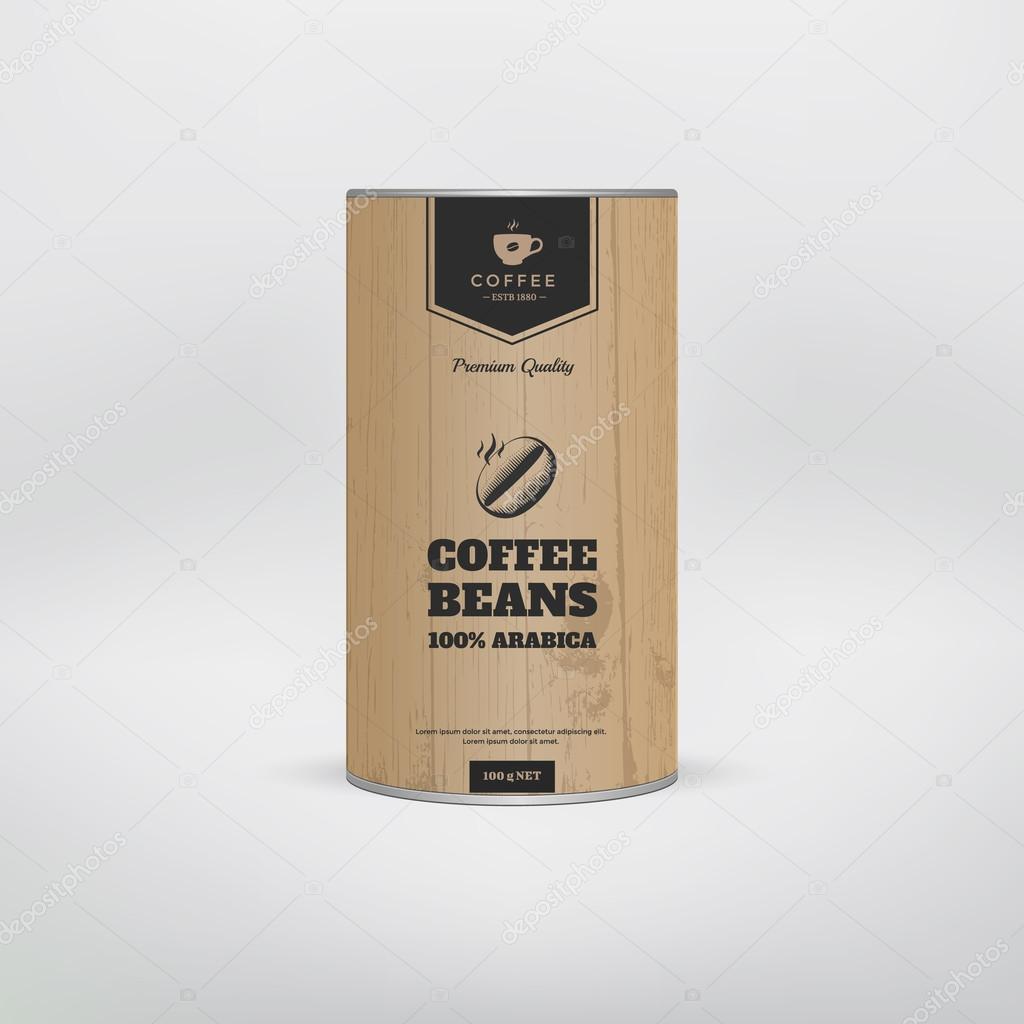 Mockup coffee packaging.